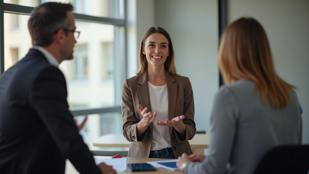 Sessão de coaching profissional com feedback construtivo